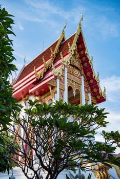 Wat Luang in the city Udon Ratchathani and Province Ubon Ratchathani in Thailand.  Thailand, Ubon Ratchathani, November, 23, 2023