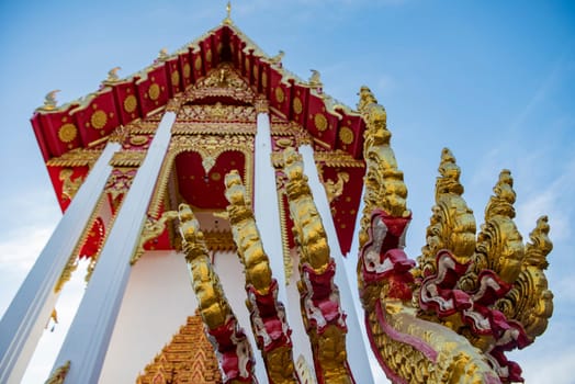 Wat Luang in the city Udon Ratchathani and Province Ubon Ratchathani in Thailand.  Thailand, Ubon Ratchathani, November, 23, 2023