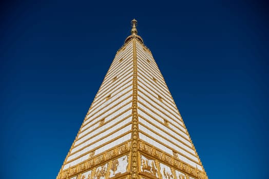 the Sri Maha Pho Chedi of Wat Phra That Nong Bua Temple in the city centre of Udon Ratchathani and Province Ubon Ratchathani in Thailand.  Thailand, Ubon Ratchathani, November, 24, 2023