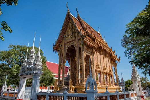 Wat Ban Na Kwai in city centre and Province Ubon Ratchathani in Thailand.  Thailand, Ubon Ratchathani, November, 24, 2023