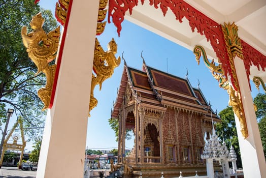 Wat Ban Na Kwai in city centre and Province Ubon Ratchathani in Thailand.  Thailand, Ubon Ratchathani, November, 24, 2023