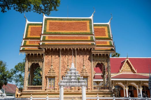 Wat Ban Na Kwai in city centre and Province Ubon Ratchathani in Thailand.  Thailand, Ubon Ratchathani, November, 24, 2023