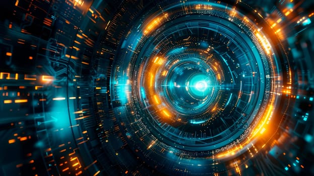 Abstract science fiction futuristic background. AI generated