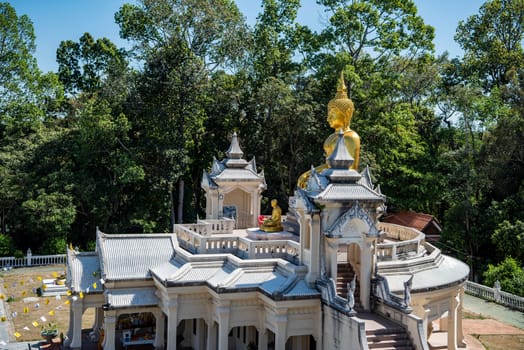 a Shrine at Wat Sa Prasan Suk in the city centre of Udon Ratchathani and Province Ubon Ratchathani in Thailand.  Thailand, Ubon Ratchathani, November, 24, 2023