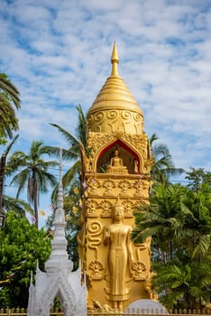 the Wat Jaeng in the city centre of Udon Ratchathani and Province Ubon Ratchathani in Thailand.  Thailand, Ubon Ratchathani, November, 25, 2023