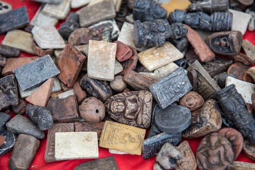 a Thai Amulet market in the city centre of Udon Ratchathani and Province Ubon Ratchathani in Thailand.  Thailand, Ubon Ratchathani, November, 25, 2023