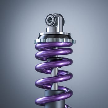 modern shock absorber used in industrial machinery. 3d redner