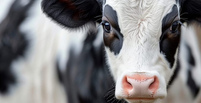 Cow on white isolated background, calf AI generated image