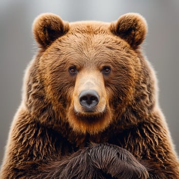 Brown bear, king of the forest AI generated image