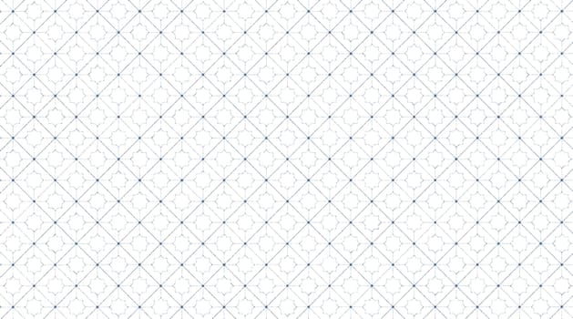 Starry octagonal blue pattern highlighted on white background