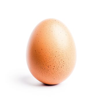 one chicken egg isolated on white background