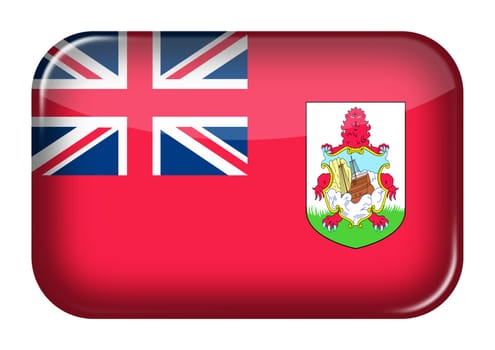 A Bermuda web icon rectangle button with clipping path 3d illustration