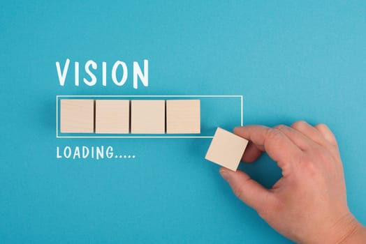 Vision loading, progress bar, personal development, planning the future target, business challenge, success and achievement