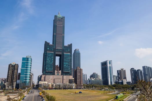 Kaohsiung, Taiwan, 01 February 2024: Kaohsiung city landmark