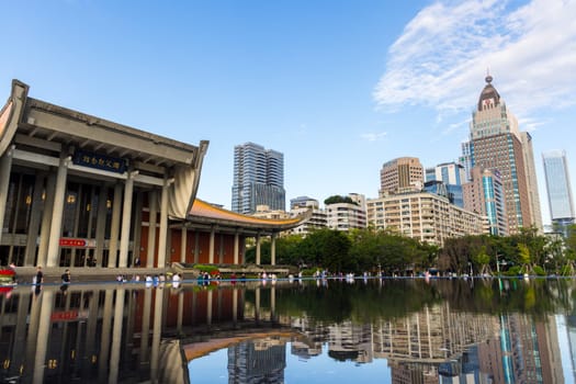 Taipei, Taiwan  18 January 2024: Sun Yat Sen Memorial Hall in Taipei city