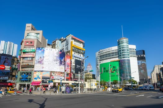 Taipei, Taiwan 02 January 2024: Taipei city in ximending