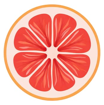Pink grapefruit isolated on white background