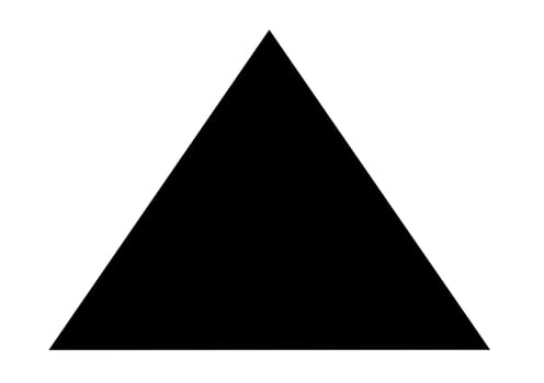 Black triangle, white background, clipping