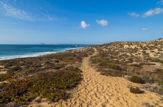 Landscape of Sao Torpes coast in Alentejo, Portugal