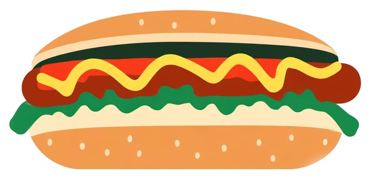 illustration of hot dog isolated on white background