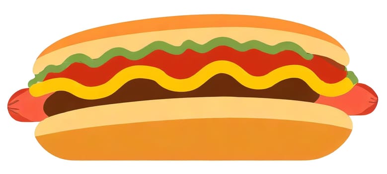 illustration of hot dog isolated on white background