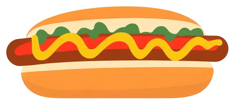 illustration of hot dog isolated on white background