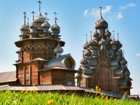 Wooden church completely made of wood Wooden church completely made of wood