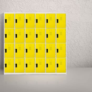 Lockers storage modern furniture in a locker room of school, office, gym or university for mailboxes or keep things