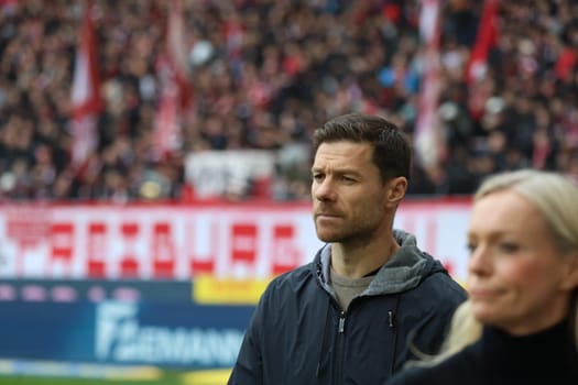 Coach Xabi Alonso (Bayer 04 Leverkusen) at the match of the 1. FBL: 23-24: 26. Sptg. SC Freiburg - Bayer 04 Leverkusen  DFL REGULATIONS PROHIBIT ANY USE OF PHOTOGRAPHS AS IMAGE SEQUENCES AND/OR QUASI-VIDEONann  Photo: Joachim Hahne/johapress