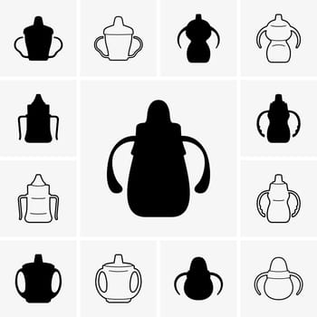 Set of Baby cup-bottles
