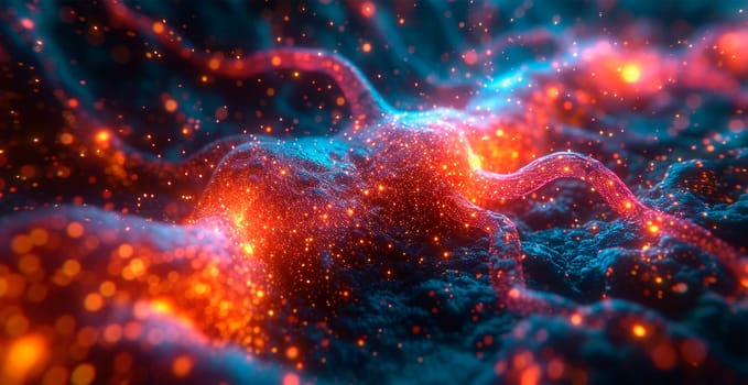 Abstract background with neural cells, scientific concept of neural connections and brain activity, medicine concept AI generated image