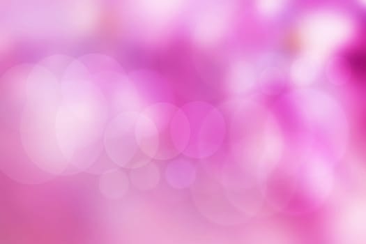 Abstract blurred fresh vivid spring summer light delicate pastel pink blue white bokeh background texture with bright circular soft color lights. Beautiful backdrop illustration.