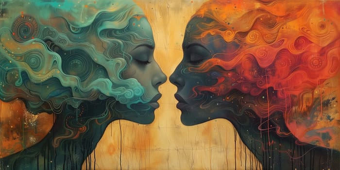 Telepathic communication human mind, communitcation, visualizing of thoughts, meditation, consciousness and healing, mental health, brain waves