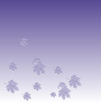 Light blue abstraction, natural pattern. Background of leaves. Maple leaves. Blue color