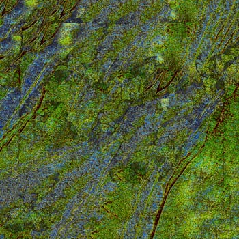 Grunge colorful background with spots and scratches in a green tone