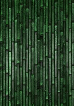 Vertical green dense bamboo wall close-up