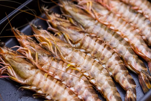Fresh shrimp prepare for cooking