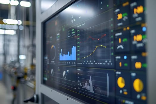 A computer screen pulsates with a myriad of energy management metrics and visuals in a mesmerizing display of information overload.