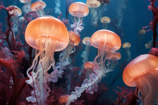 A mesmerizing display of drifting sea jellies