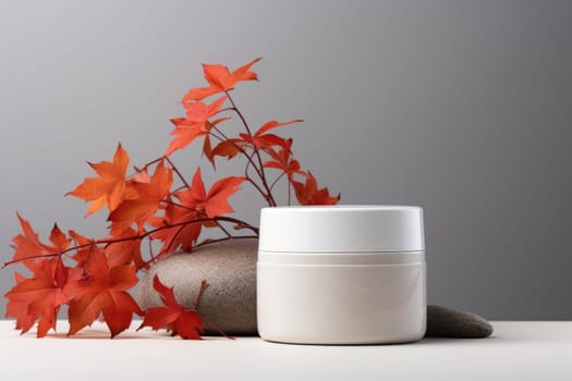 Autumn Beauty Product Mockup. Generative AI