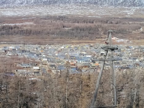 City of Bilibino in Chukotka, Russia. Northern Russian city in the far east and north.