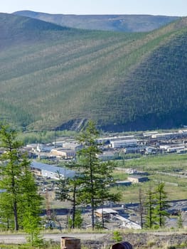 City of Bilibino in Chukotka, Russia. Northern Russian city in the far east and north.