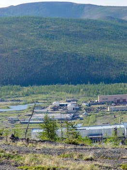 City of Bilibino in Chukotka, Russia. Northern Russian city in the far east and north.