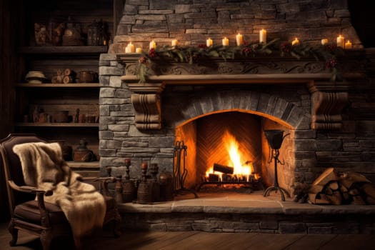 Crackling Fireplaces for Cold Comfort. Generative AI