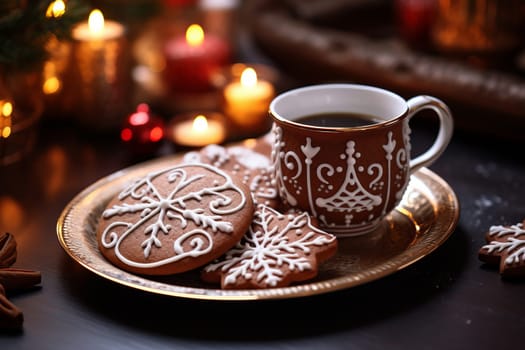 Holiday cookies and hot cocoa. Generative AI
