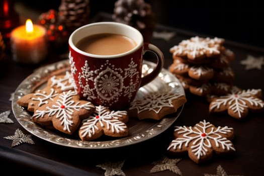 Holiday cookies and hot cocoa. Generative AI