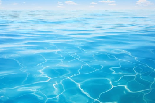 Serene Water with Clear Blue Sky. Generative AI