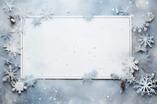 Mockup of a winter-themed scrapbooking layout. Generative AI
