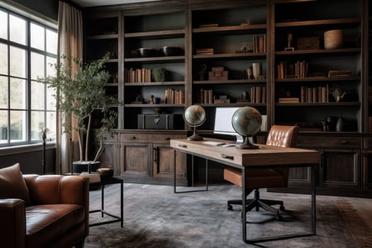 Personalized Home Office with Decor. Generative AI