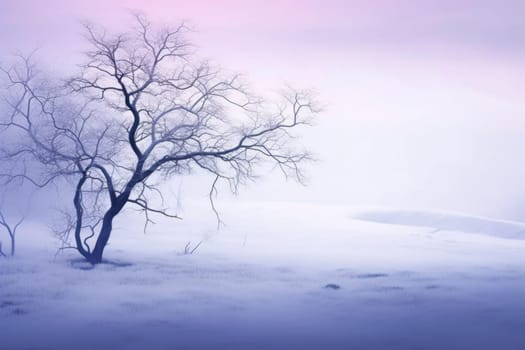 Gradient of cool blues and purples, creating a serene and peaceful ambiance. Generative AI